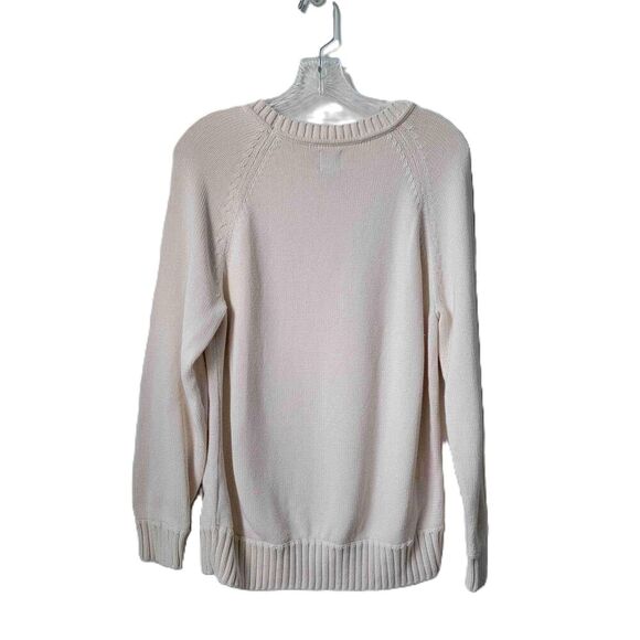 GAP Birch Crew Neck Cotton Sweater Long Sleeves Ribbed Cuffs Hem Small S809086 - Picture 8 of 8